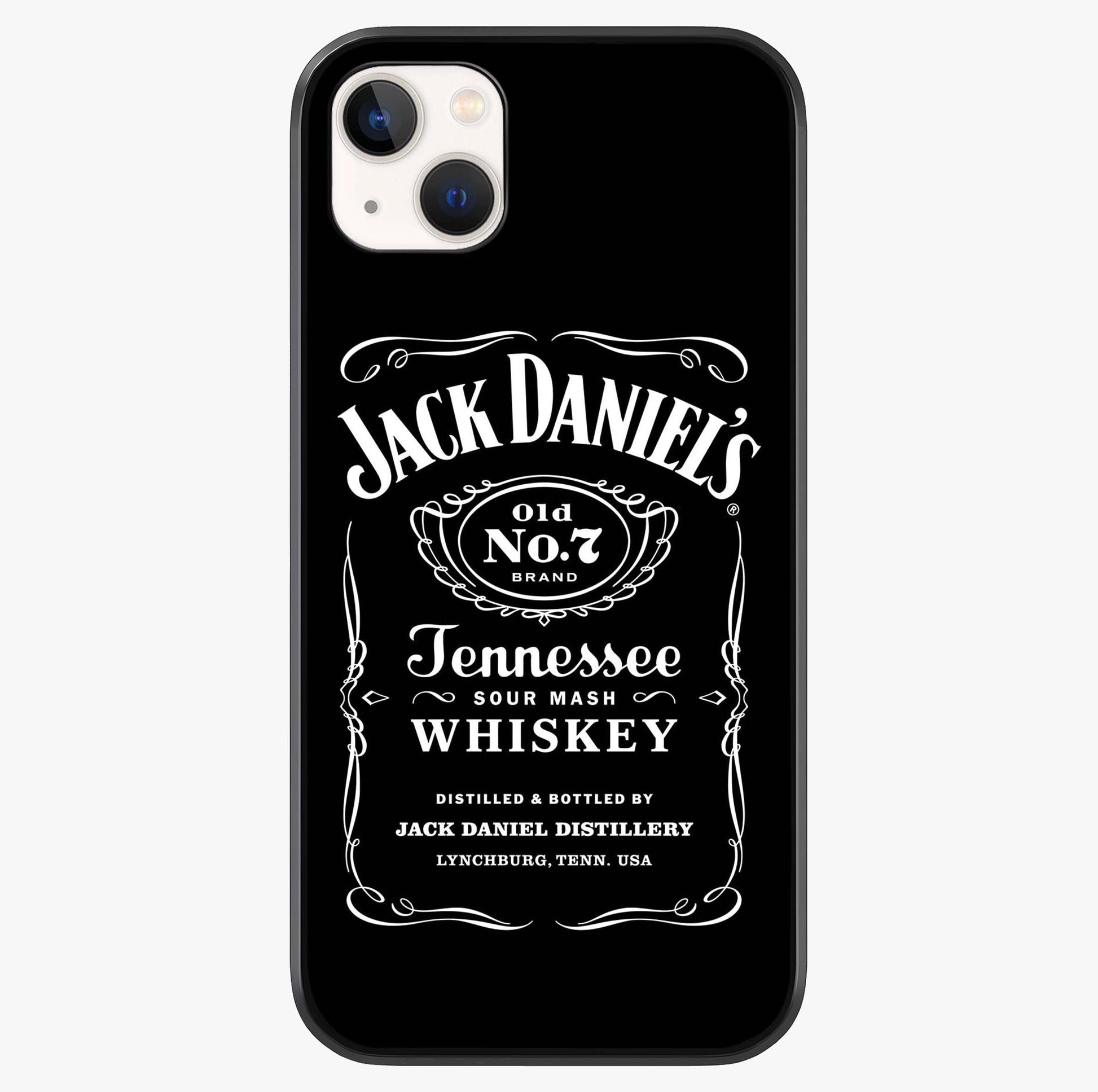Vintage Whiskey Heritage Glass Case showing full back design in clean flat view with glossy glass finish.