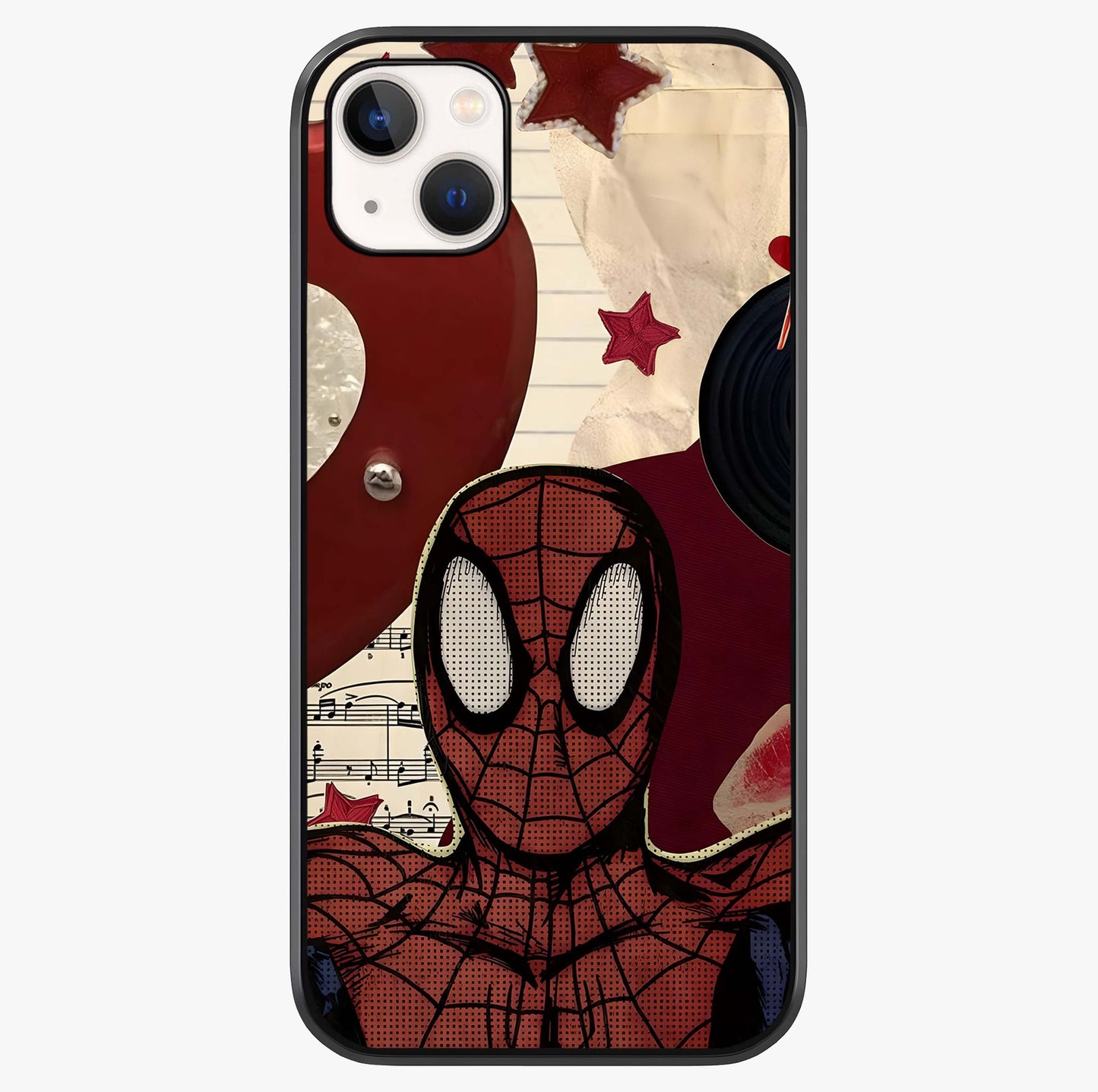 Web Warrior Vibes Glass Case showing full back design in clean flat view with glossy glass finish.