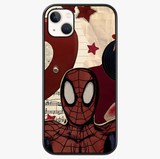 Web Warrior Vibes Glass Case showing full back design in clean flat view with glossy glass finish.