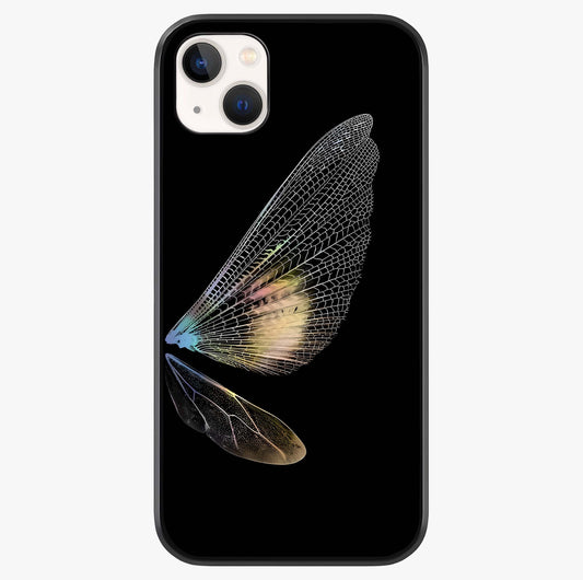 Whispers Of Wings Glass Case showing full back design in clean flat view with glossy glass finish.