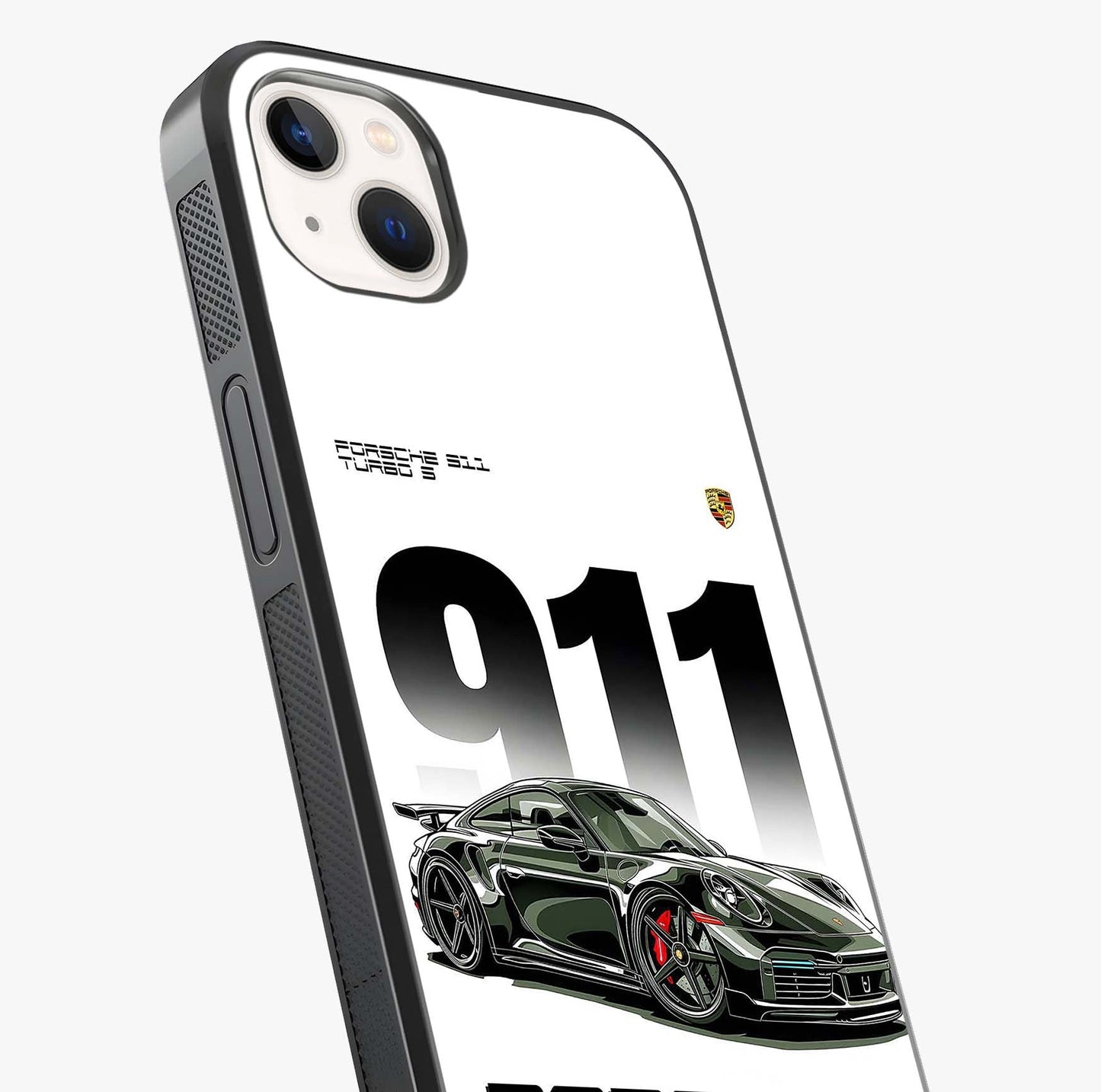 911 Turbo Dominance Glass Case captured at a warm angle highlighting gloss, texture and premium glass finish.
