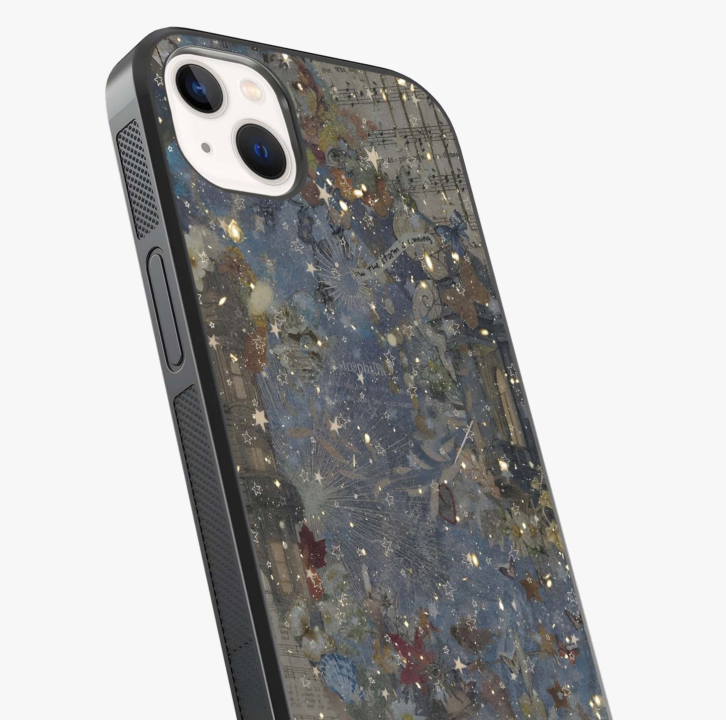 Aesthetic Astrolophia Glass Case captured at a warm angle highlighting gloss, texture and premium glass finish.