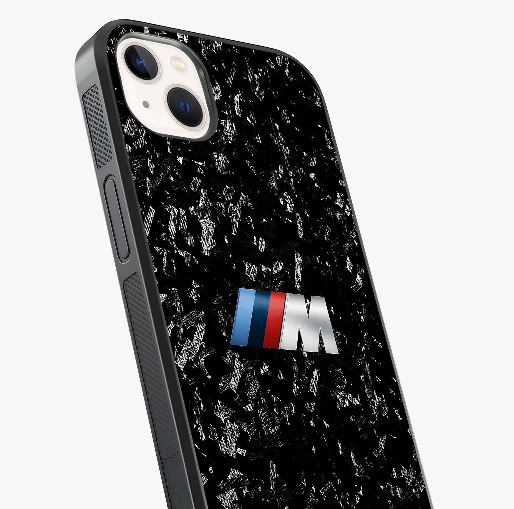 Carbon Speed Mark Glass Case captured at a warm angle highlighting gloss, texture and premium glass finish.