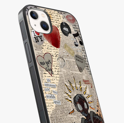 City Dream Sketch Glass Case captured at a warm angle highlighting gloss, texture and premium glass finish.