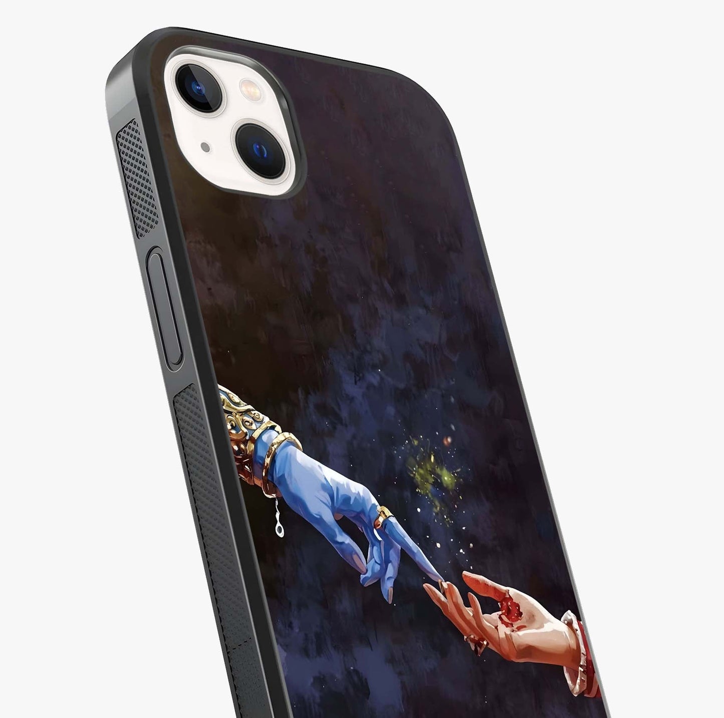 Divine Touch Eternal Glass Case captured at a warm angle highlighting gloss, texture and premium glass finish.