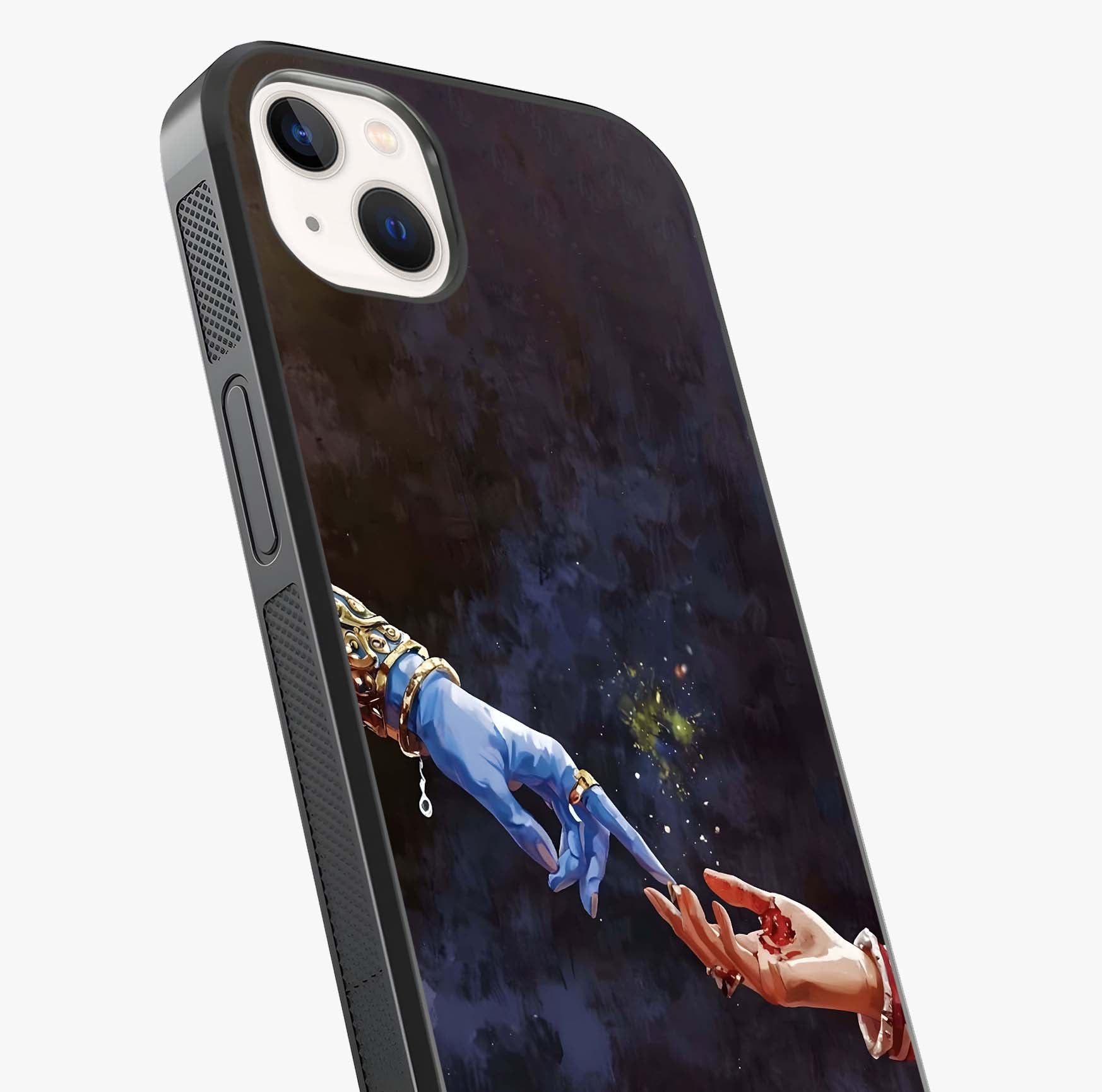 Divine Touch Eternal Glass Case captured at a warm angle highlighting gloss, texture and premium glass finish.