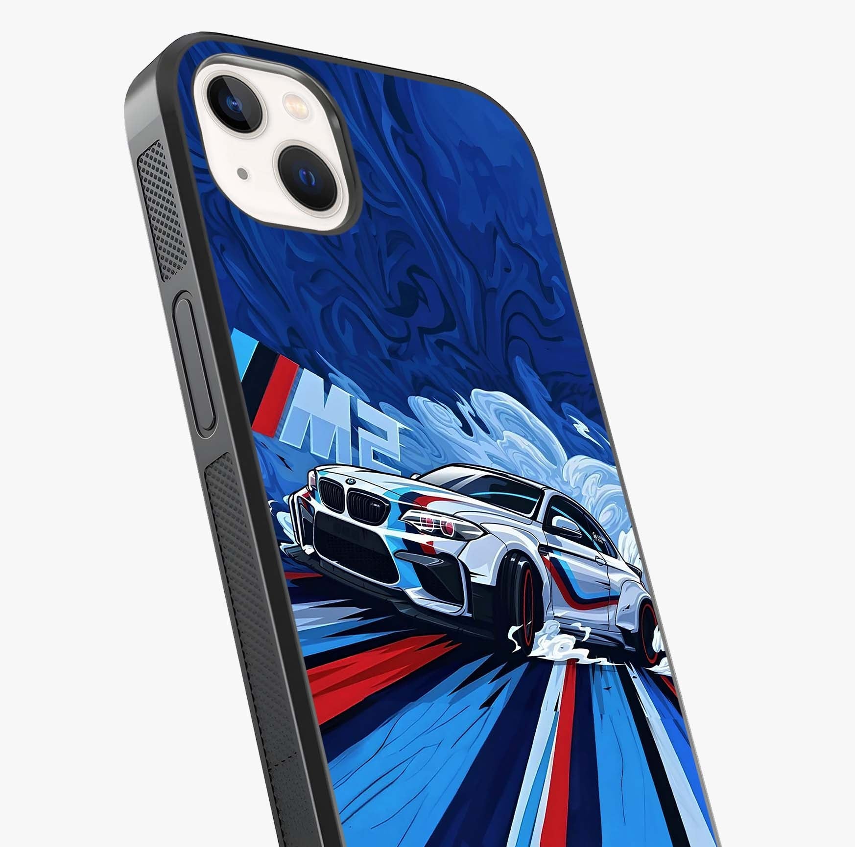 Drift Power Rush Glass Case captured at a warm angle highlighting gloss, texture and premium glass finish.