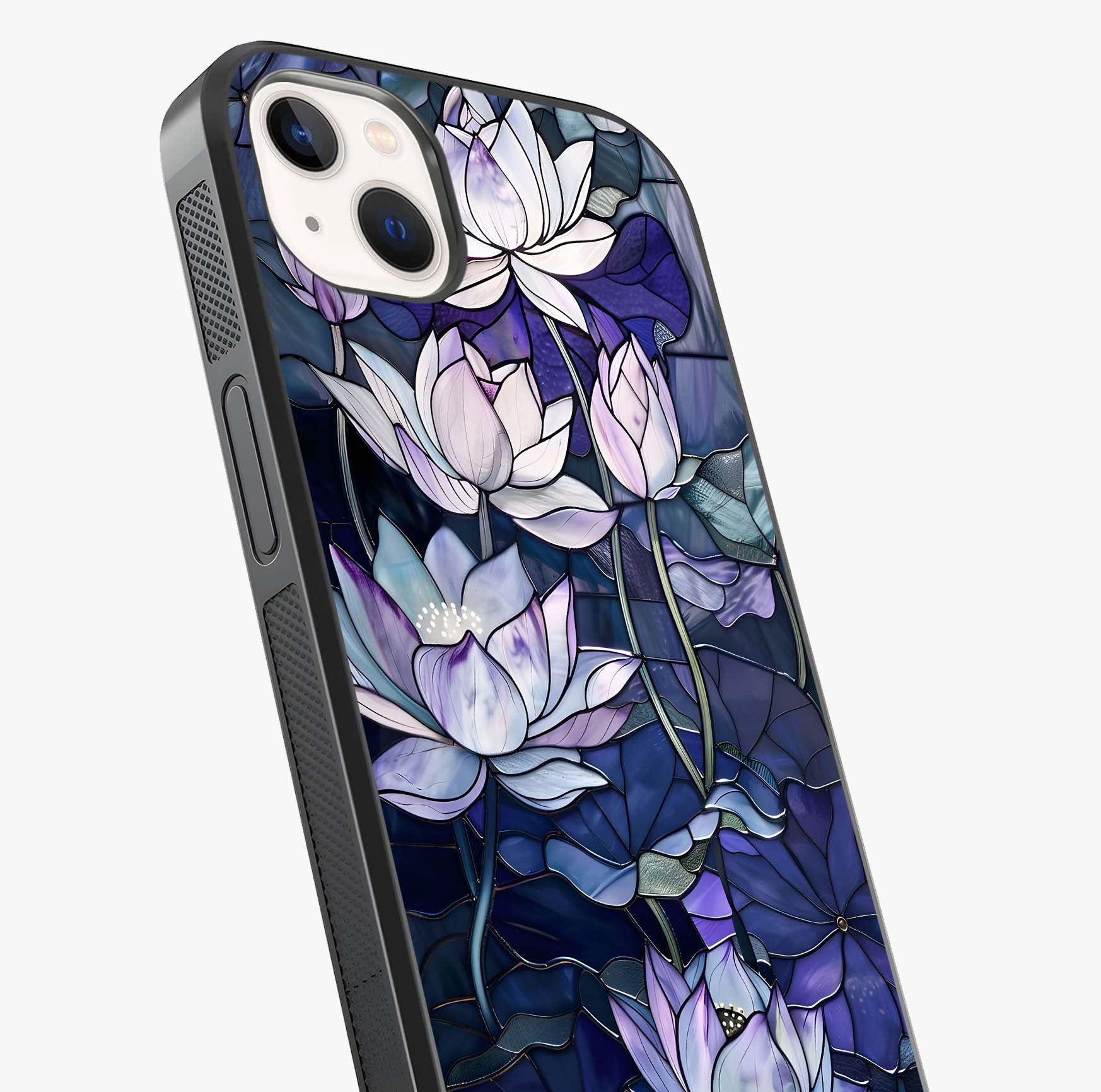 Gloss Petal Rush Glass Case captured at a warm angle highlighting gloss, texture and premium glass finish.