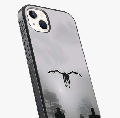 Graveyard Shadow Descent Glass Case captured at a warm angle highlighting gloss, texture and premium glass finish.