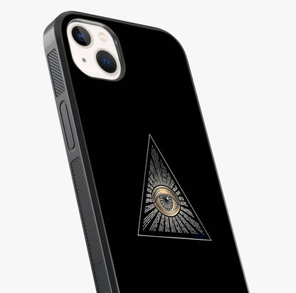 Illuminati Evil Glass Case captured at a warm angle highlighting gloss, texture and premium glass finish.