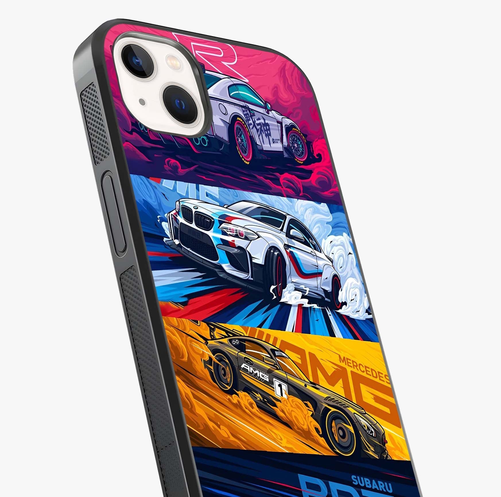 Jdm Sports Car Glass Case captured at a warm angle highlighting gloss, texture and premium glass finish.