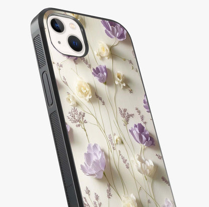 Lilac Breeze Harmony Glass Case captured at a warm angle highlighting gloss, texture and premium glass finish.