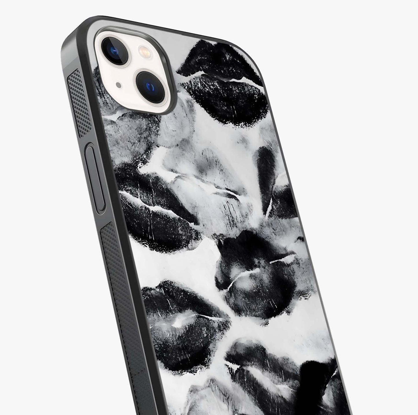 Midnight Kiss Marks Glass Case captured at a warm angle highlighting gloss, texture and premium glass finish.