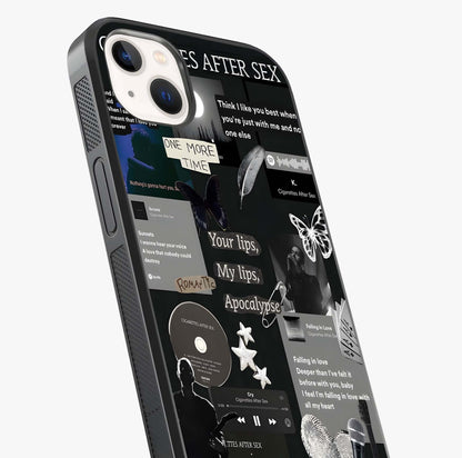 Midnight Love Echo Glass Case captured at a warm angle highlighting gloss, texture and premium glass finish.