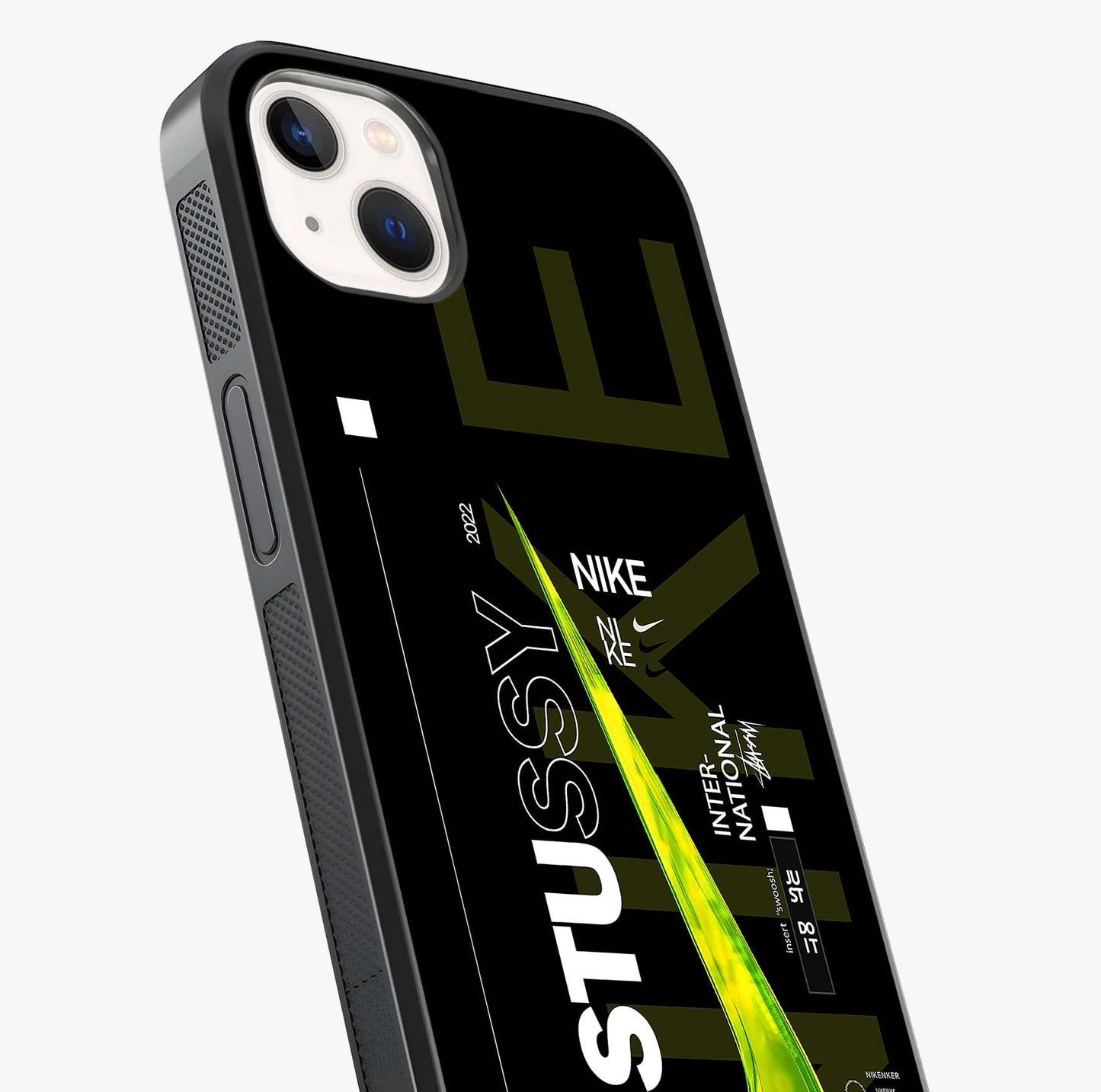 Neon Street Edition Glass Case captured at a warm angle highlighting gloss, texture and premium glass finish.