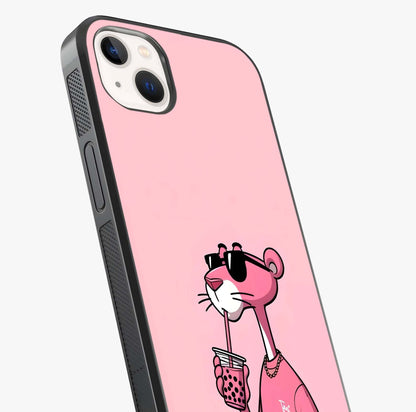 Pink Panther Glass Case captured at a warm angle highlighting gloss, texture and premium glass finish.