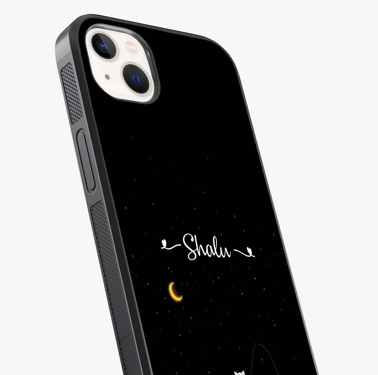 Silent Night Row Glass Case captured at a warm angle highlighting gloss, texture and premium glass finish.