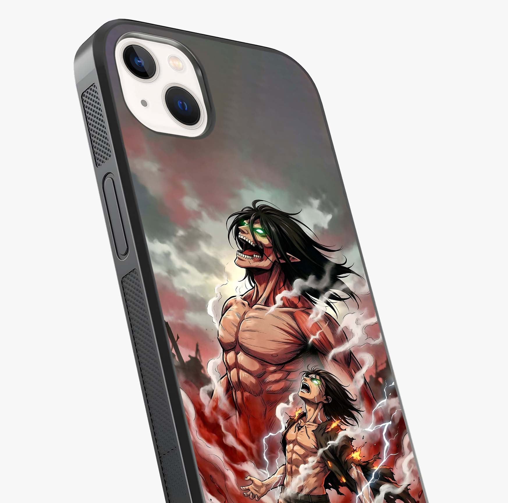 Titan Awakening Fury Glass Case captured at a warm angle highlighting gloss, texture and premium glass finish.