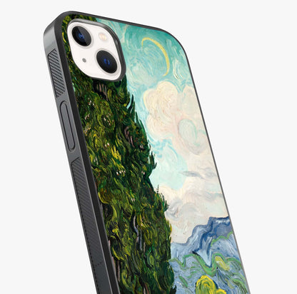 Van Gogh Vintage Art Glass Case captured at a warm angle highlighting gloss, texture and premium glass finish.