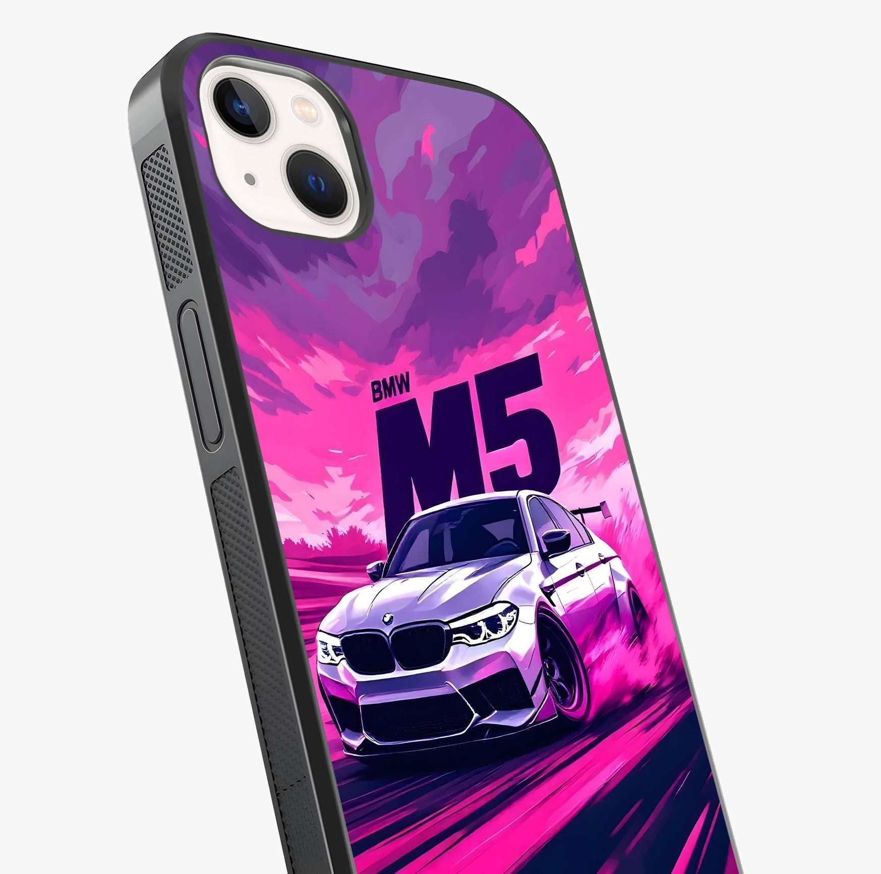 Velocity Drift Pulse Glass Case captured at a warm angle highlighting gloss, texture and premium glass finish.