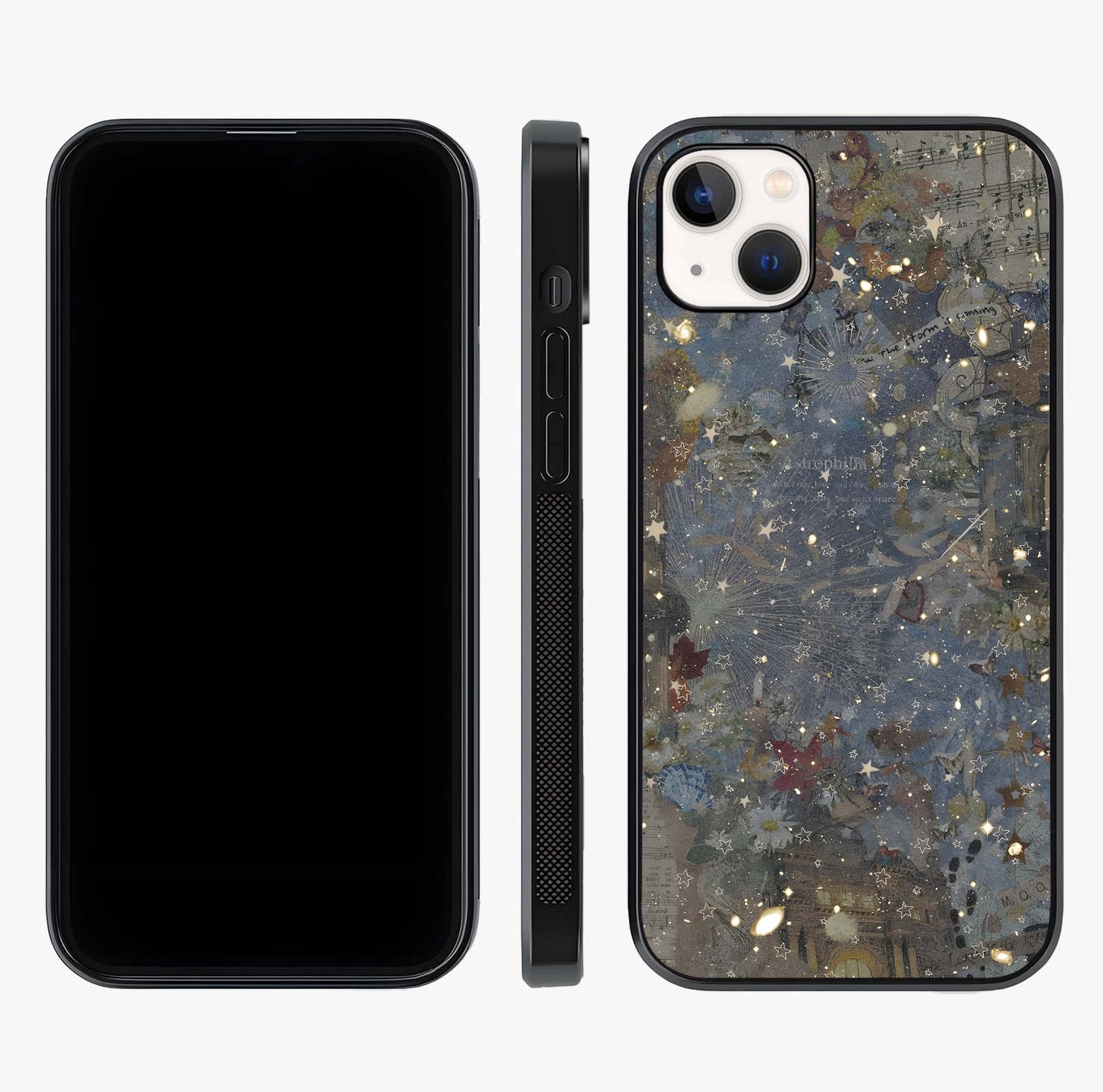 Aesthetic Astrolophia Glass Case displayed upright for full design visibility and premium finish.