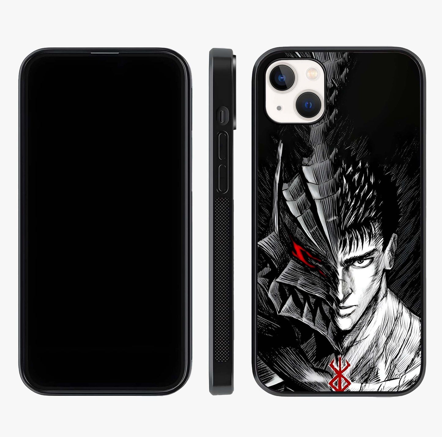 Berserker Blood Oath Glass Case displayed upright for full design visibility and premium finish.