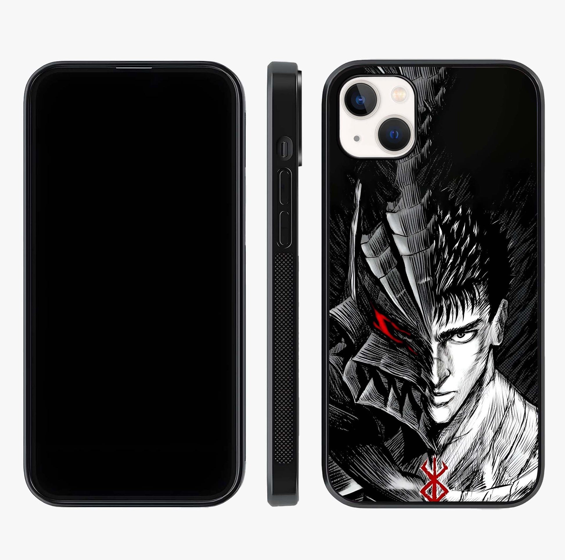 Berserker Blood Oath Glass Case displayed upright for full design visibility and premium finish.