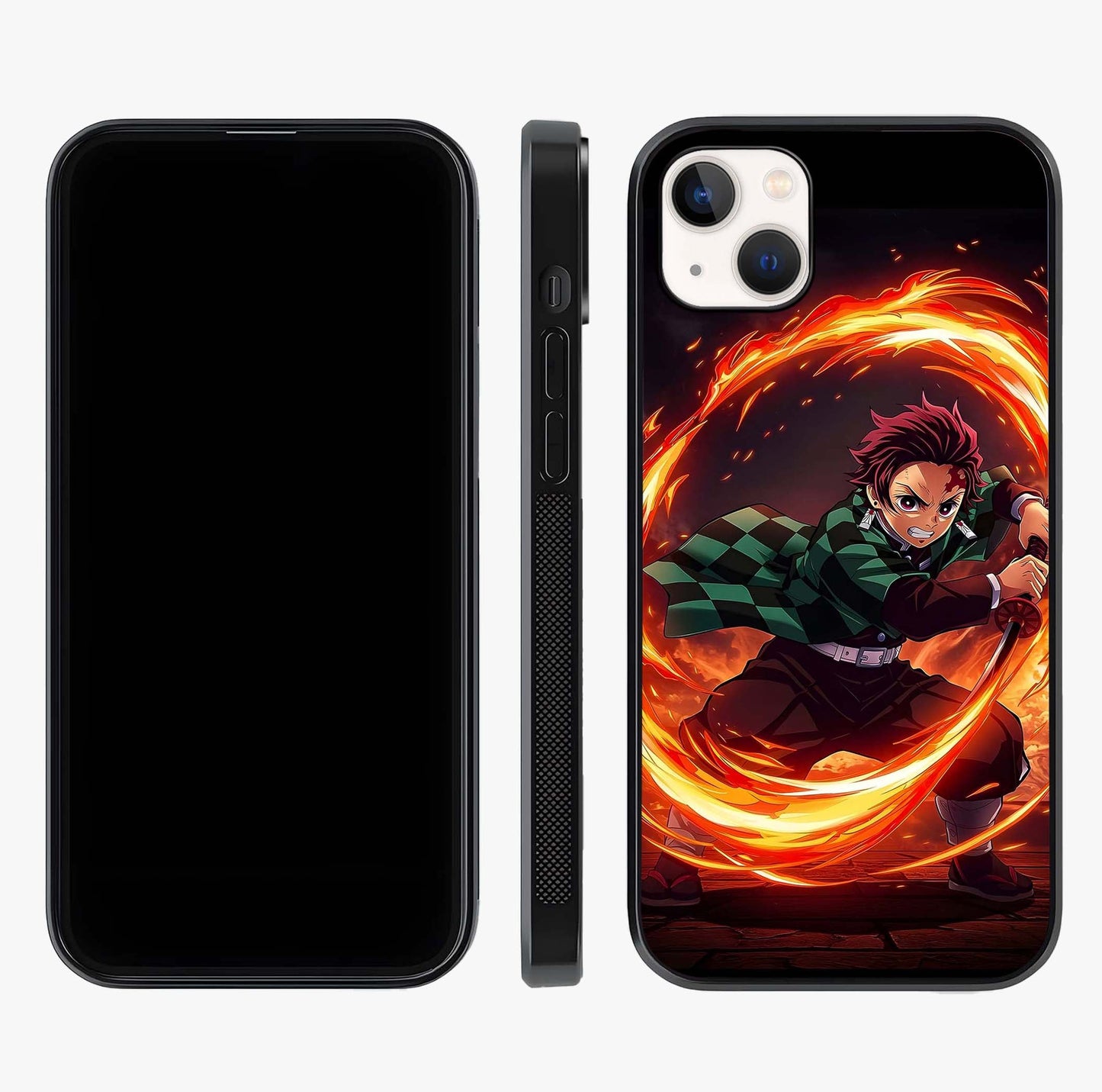 Blazing Sword Resolve Glass Case displayed upright for full design visibility and premium finish.