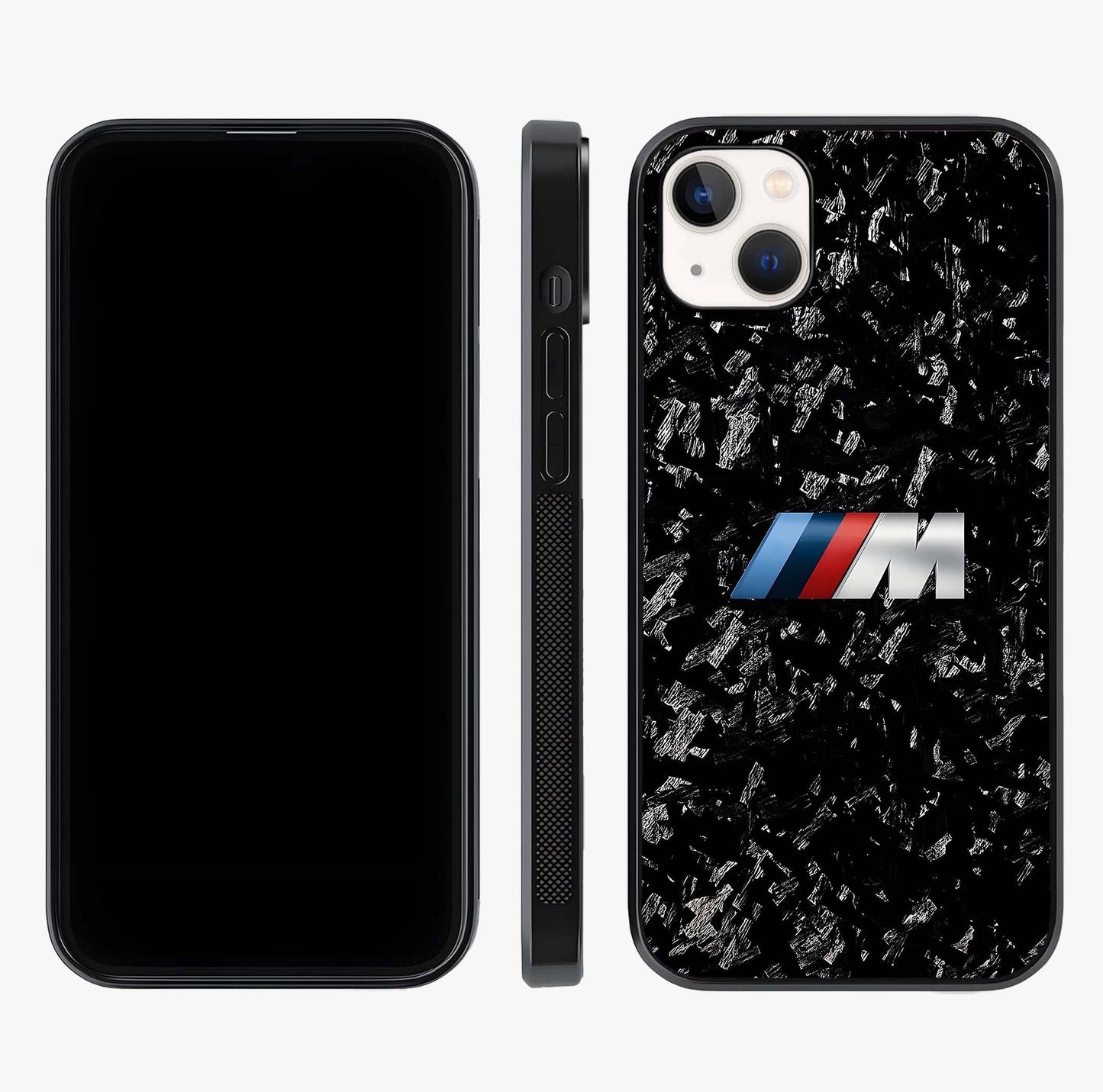Carbon Speed Mark Glass Case displayed upright for full design visibility and premium finish.