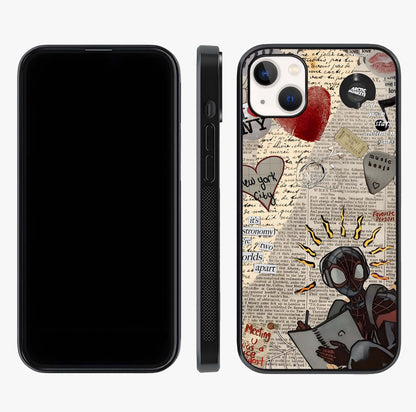 City Dream Sketch Glass Case displayed upright for full design visibility and premium finish.