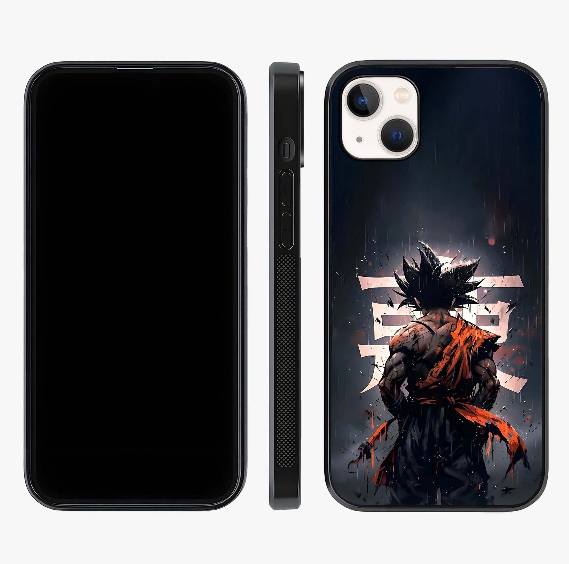 Dark Warrior In Rain Glass Case displayed upright for full design visibility and premium finish.