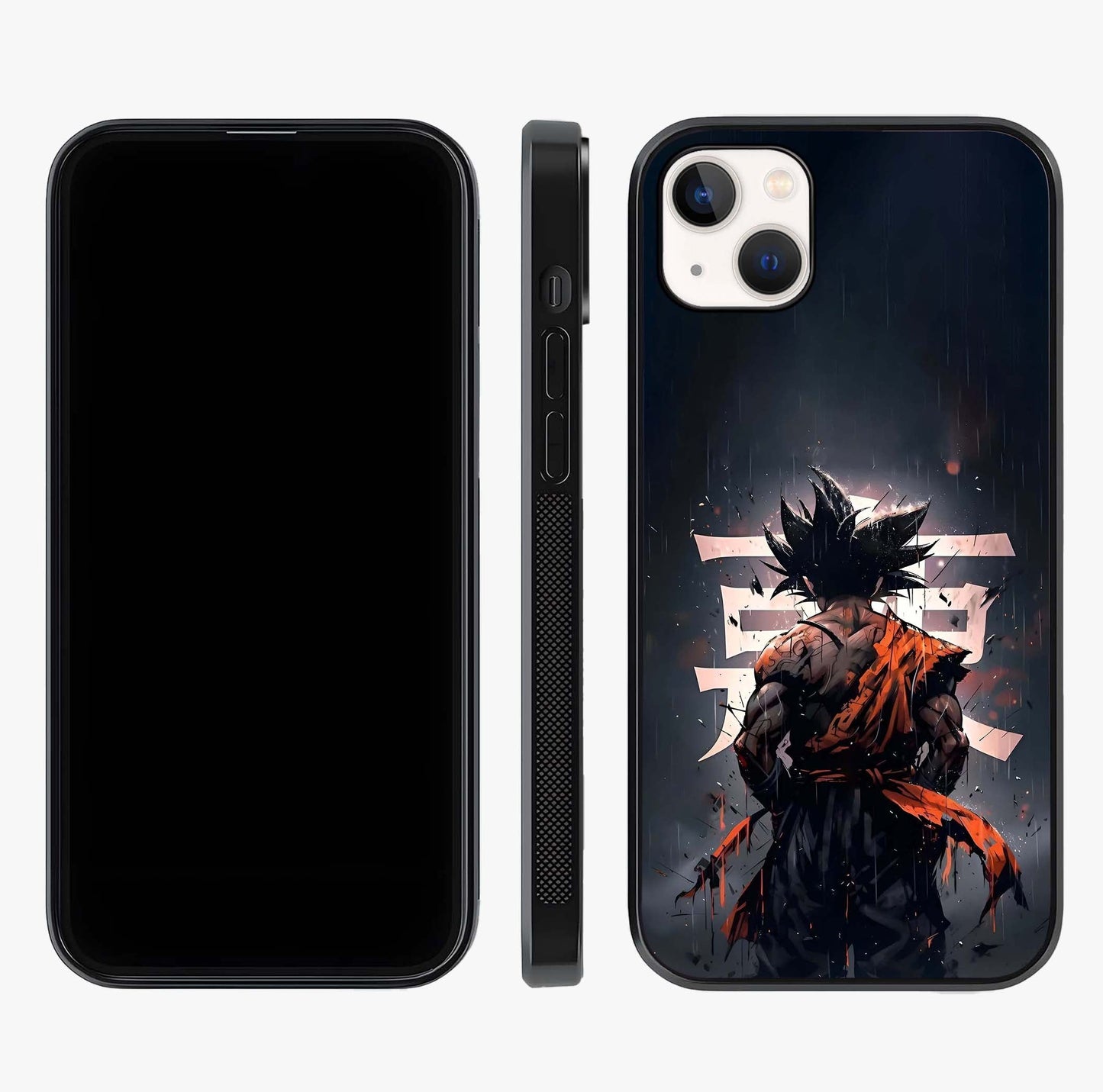 Dark Warrior In Rain Glass Case displayed upright for full design visibility and premium finish.