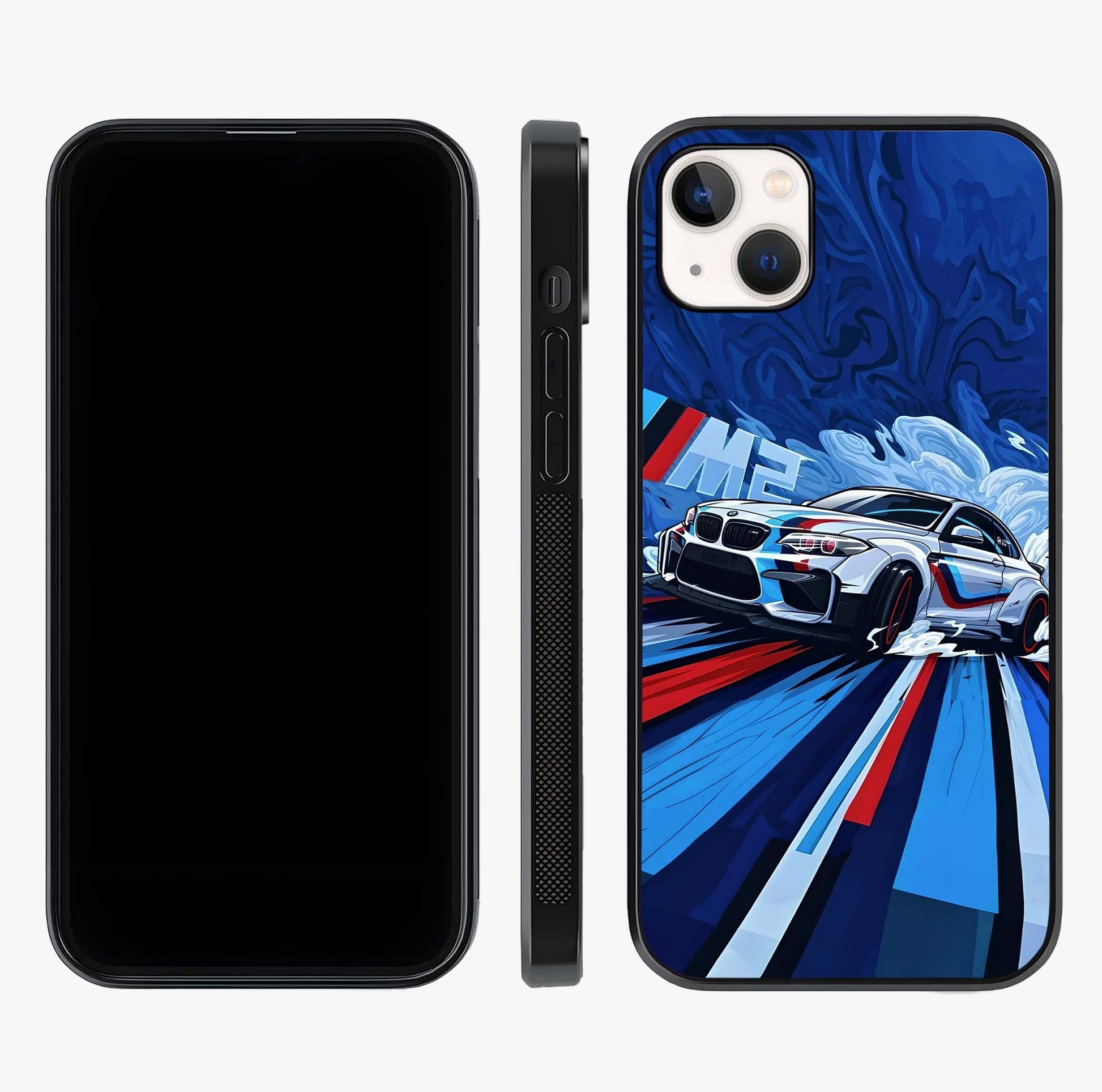 Drift Power Rush Glass Case displayed upright for full design visibility and premium finish.