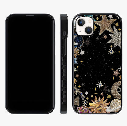 Galactic Jewel Stars Glass Case displayed upright for full design visibility and premium finish.