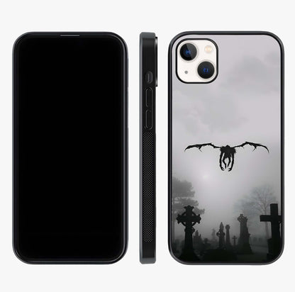 Graveyard Shadow Descent Glass Case displayed upright for full design visibility and premium finish.
