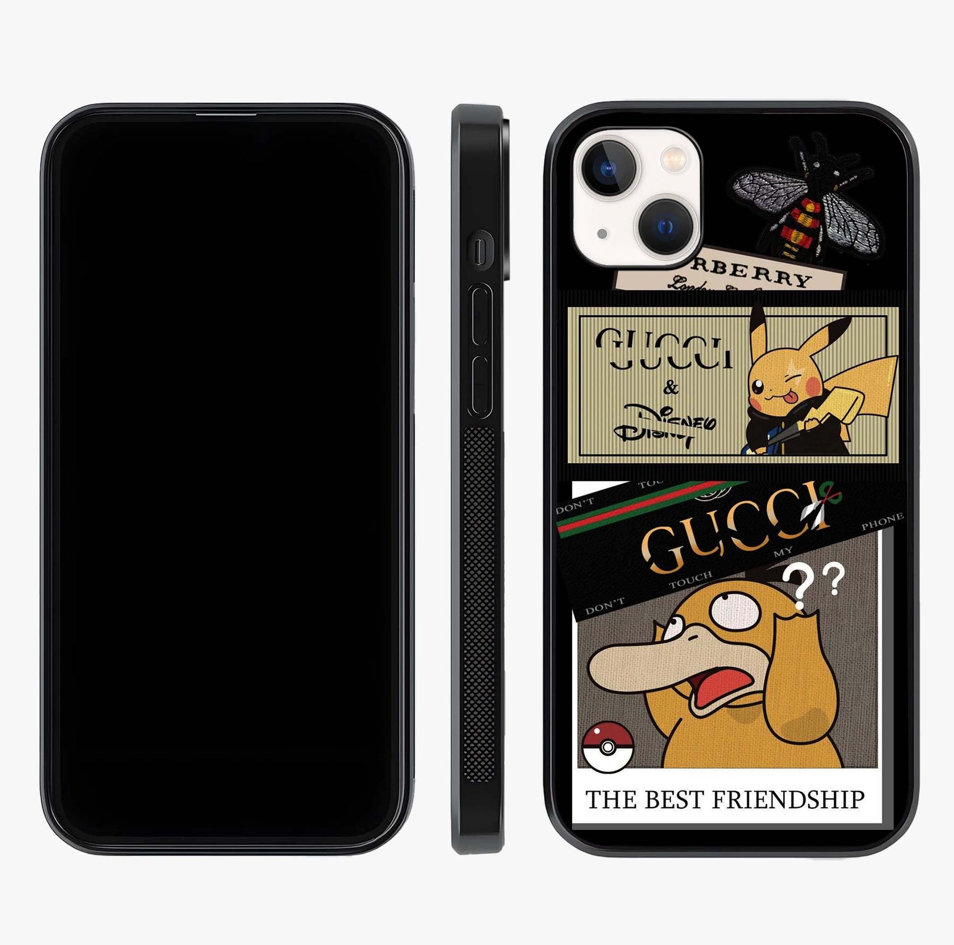 Gucci Play Mashup Glass Case displayed upright for full design visibility and premium finish.