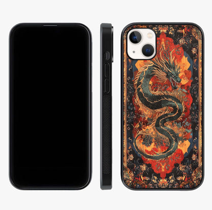 Inferno Dragon Soul Glass Case displayed upright for full design visibility and premium finish.