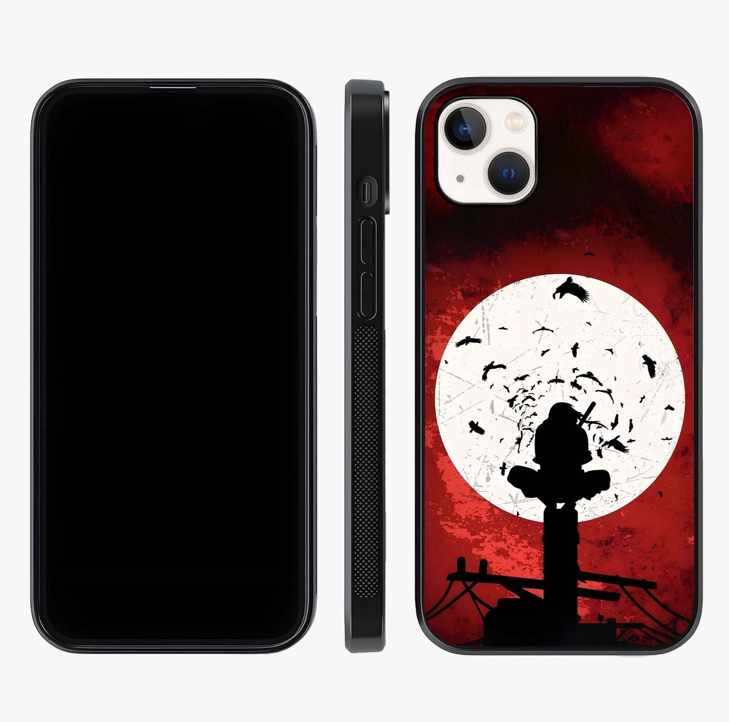 Itachi Limited Edition Naruto Anime Glass Case displayed upright for full design visibility and premium finish.