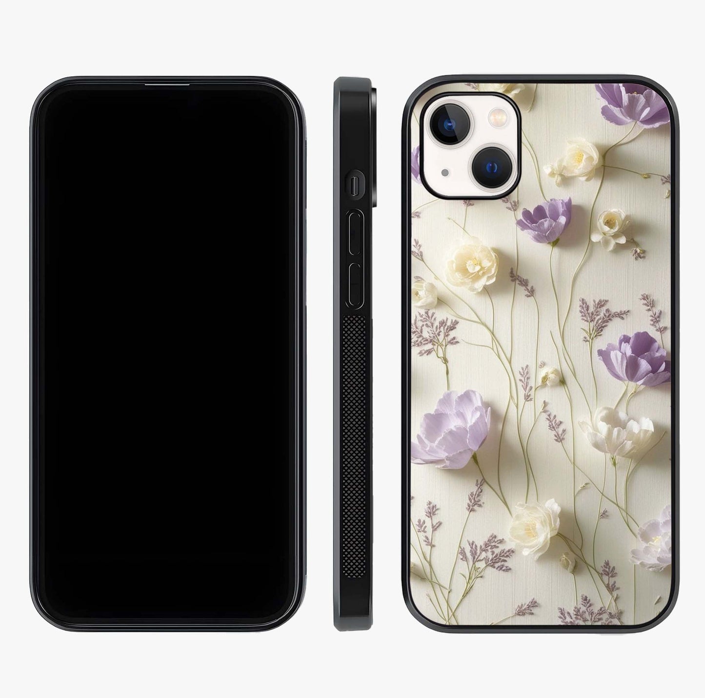 Lilac Breeze Harmony Glass Case displayed upright for full design visibility and premium finish.
