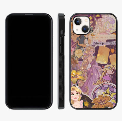 Magical Tangled Dream Glass Case displayed upright for full design visibility and premium finish.