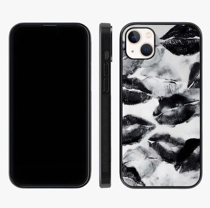 Midnight Kiss Marks Glass Case displayed upright for full design visibility and premium finish.