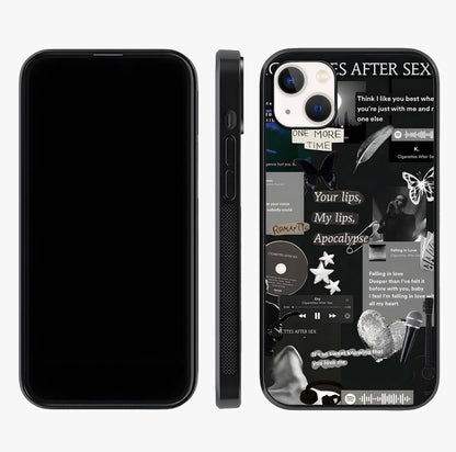 Midnight Love Echo Glass Case displayed upright for full design visibility and premium finish.