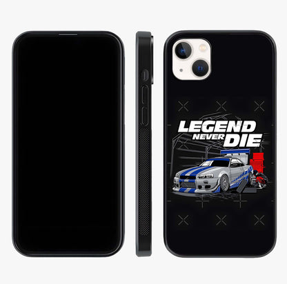Midnight Racing Legacy Glass Case displayed upright for full design visibility and premium finish.