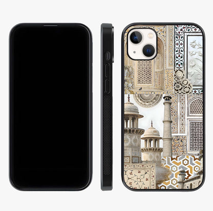 Mughal Marble Legacy Glass Case displayed upright for full design visibility and premium finish.