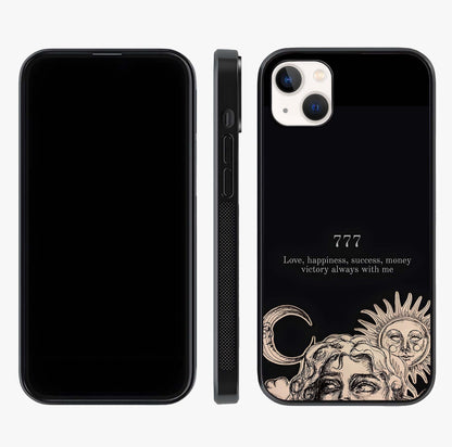Mystic Victory Aura Glass Case displayed upright for full design visibility and premium finish.