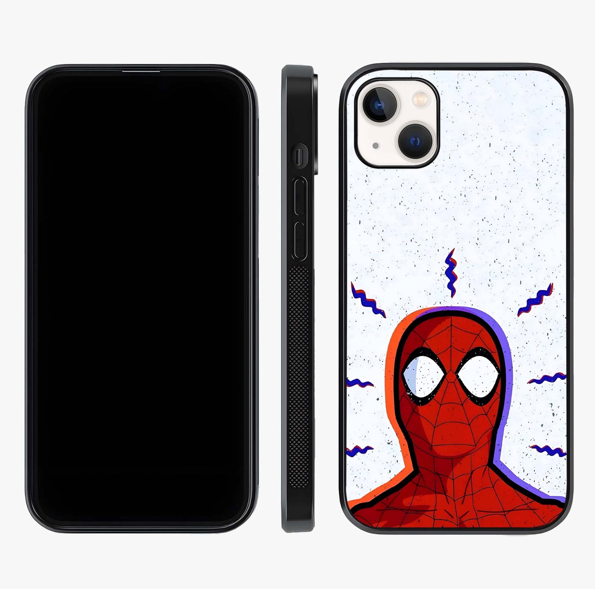 Omg Spiderman Glass Case displayed upright for full design visibility and premium finish.