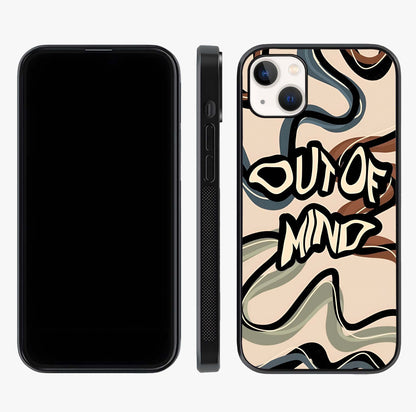 Out Of Mind Glass Case displayed upright for full design visibility and premium finish.