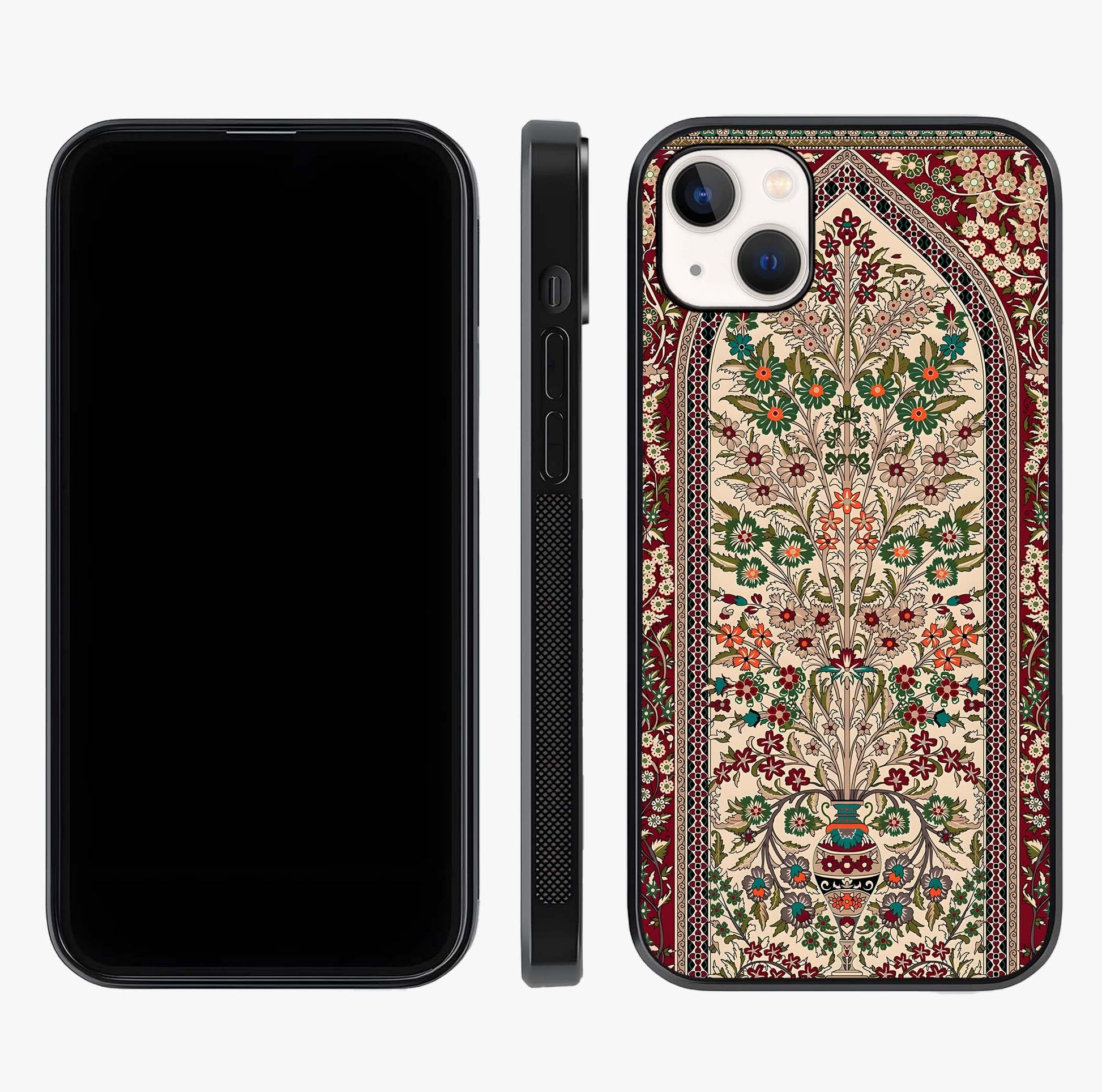 Persian Inspired Glass Case displayed upright for full design visibility and premium finish.