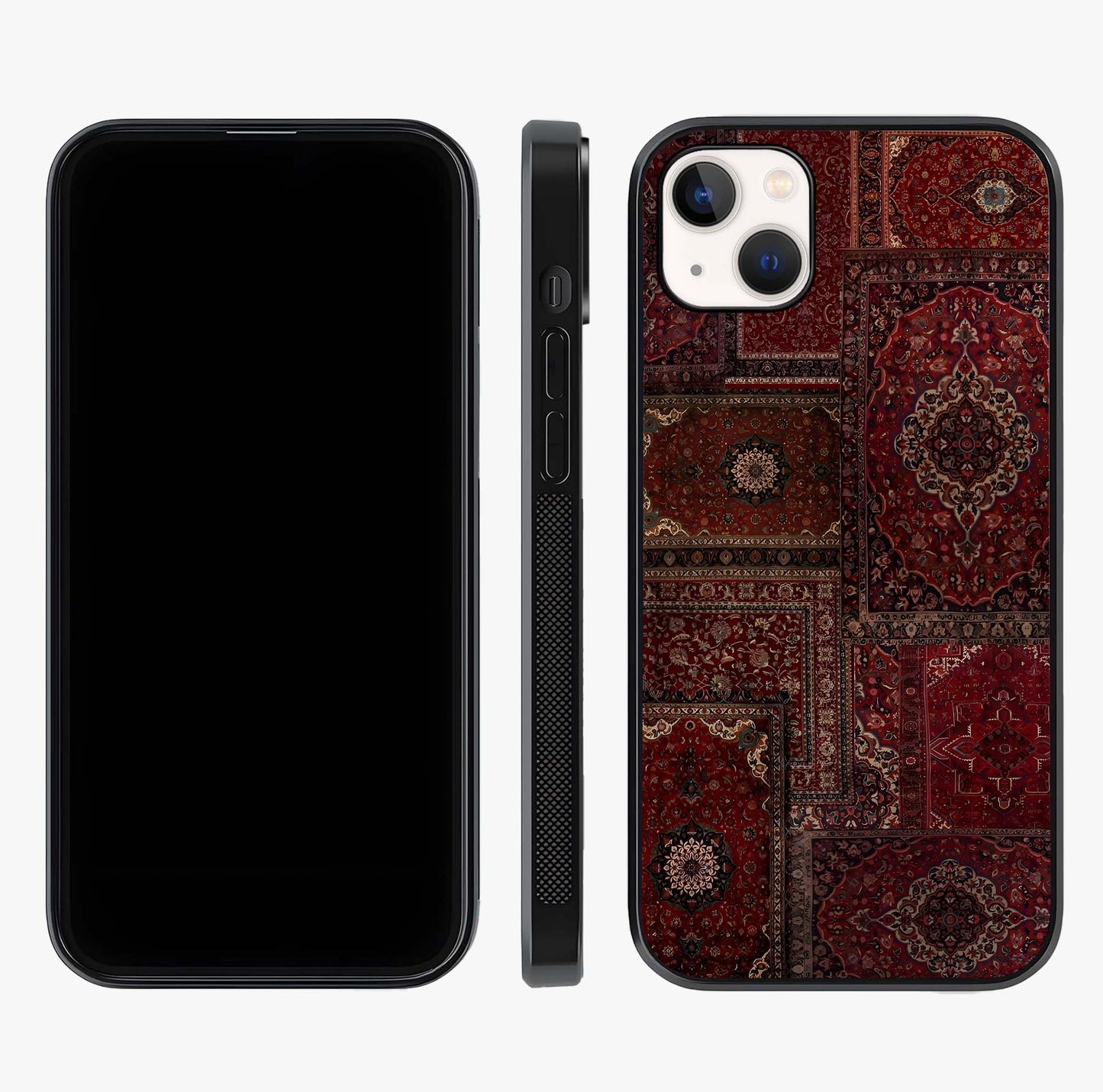 Persian Velvet Tale Glass Case displayed upright for full design visibility and premium finish.