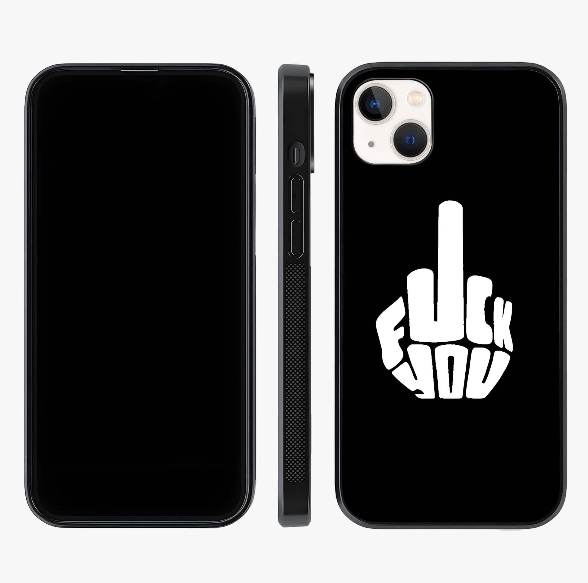 Rebel Mode On Glass Case displayed upright for full design visibility and premium finish.